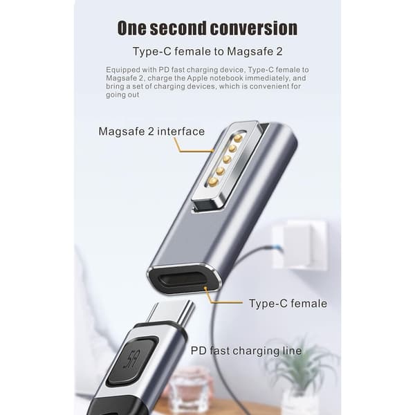 MagSafe 2 - USB-C-virtalähde, PD-pikalataus magneettinen USB-C-adapteri