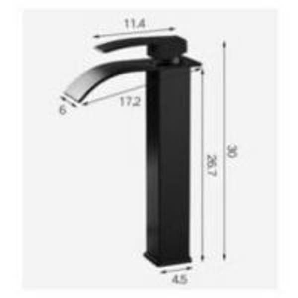 Black Waterfall Faucet with High Spout Mixer KLB
