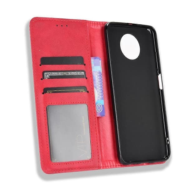 Läderfodral kompatibelt med Xiaomi Redmi Note 9T 5G / Note 9 5G Red