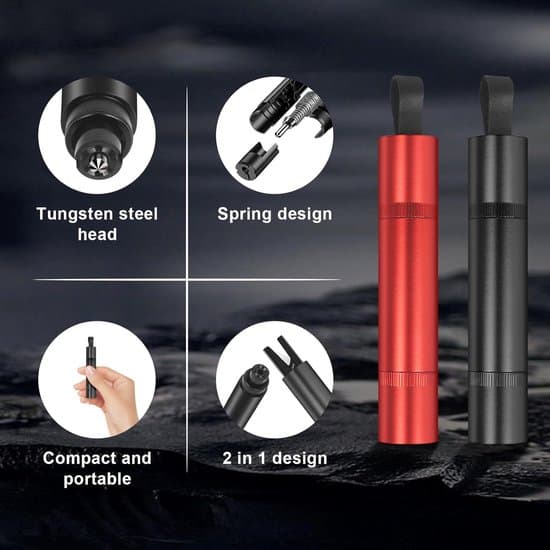 Automatic Emergency Hammer, Two-Piece Set - 6kg Impact Force - Compact (9cm) - Includes Protective Helmet
