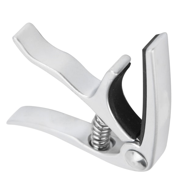 CP‑08 Sink Alloy og Silikon Lett Gitar Ukulele Capo Musikkinstrument Tilbehør Matt Sølv