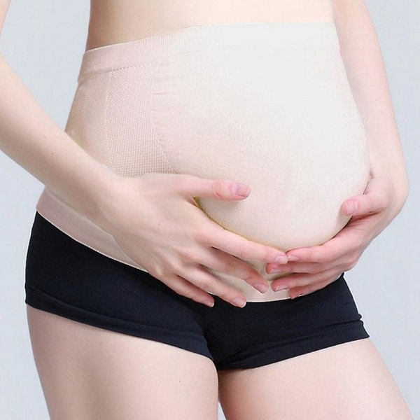 Magebånd for gravide - sett med 2, 95-105 cm, sømløst graviditetsbelte og pannebånd for gravide kvinner