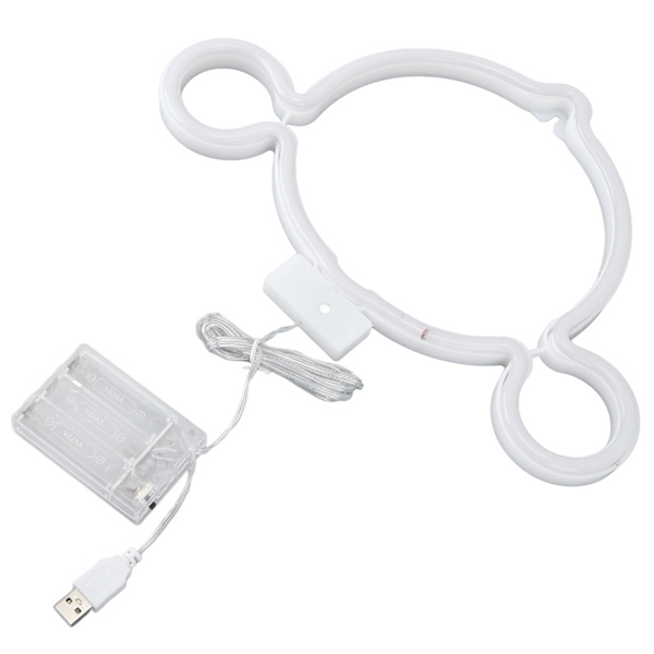 LED Neonljusskyltar USB eller Batteridriven PVC och ABS Neon Vägglampa för Sovrum Barnrum Bröllop