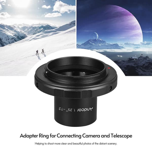 Andoer Camera Telescope Adapter Ring Photography Accessories Replacement for Nikon Camera 1.25 Inch Eyepiece