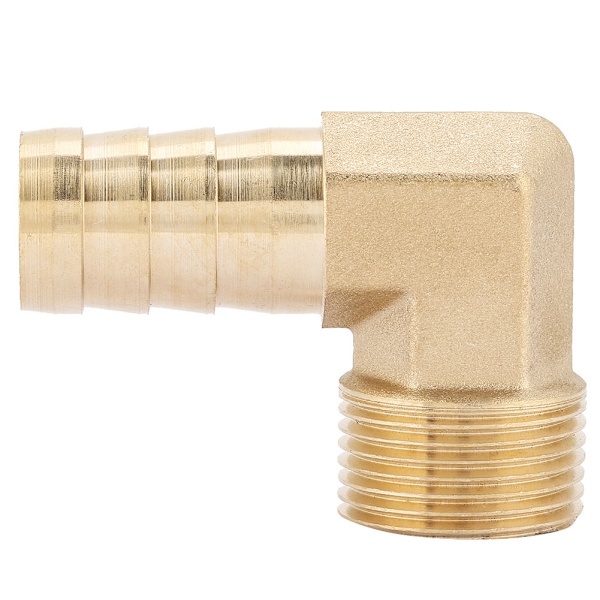 1st 3/4\" Hankontakt Mässing Vinkel Barbad Koppling Anslutning Slangkoppling (19mm)