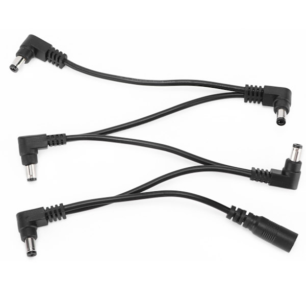 Gitarr Effektkabel Tillbehör Enkel Pedal Strömkabel DC 5-vägs Rätvinklig Kontakt1 för 5