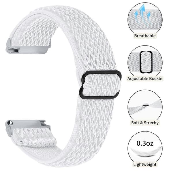 Elastisk urrem 20 mm Kompatibel med Garmin Vivomove Style/GarminMove Style[ALM]