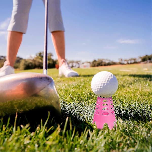 Plastic Golf Tees for Home Simulator, Golf Tees for Outdoor and Indoor Use, Simulator Training, Practice Mat, Golf Tees-ZZY Pink Pink