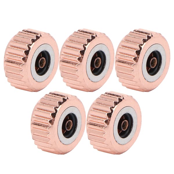 5 stk. Profesjonell Urkrone Erstatning Rose Gull Stål Ur Reservedeler for Urmaker 6.5mm / 0.26in