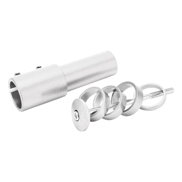 Bicycle Fork Steerer Tube Extender Aluminum Alloy Bike Stem Riser Handlebar Adapter Silver 0.6