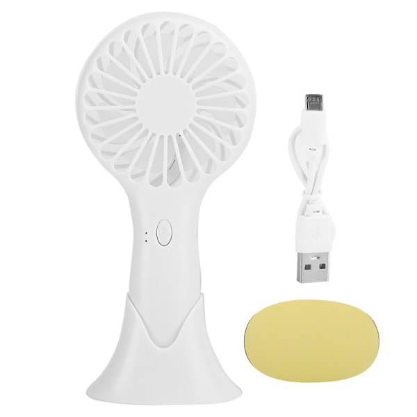 Handheld Fan Mini Cooling System Home Office Supplies 3-Speed Desktop Electric PortableWhite