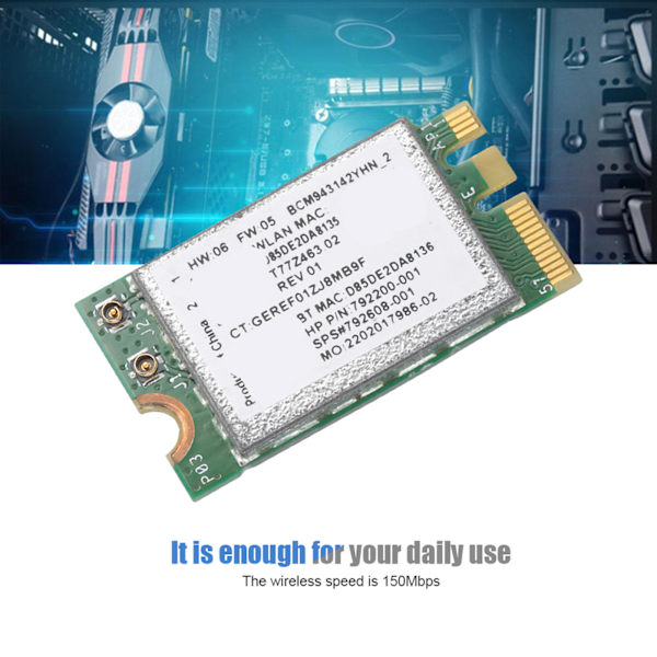 BCM943142YH Trådløst Netværkskort 150Mbps NGFF M.2 Interface til HP 240 G4/245 G4/246 G4