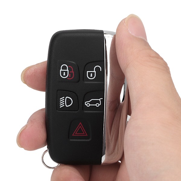 Fjärrnyckelskal med Smart Key, 5 knappar, blank trim, passar Land Rover Lr4