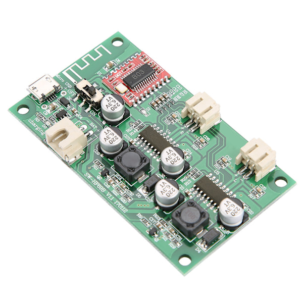 2x6W Bluetooth Effektförstärkarkort DC 5V/3.7V Litiumbatteri med Laddningshantering HF69B