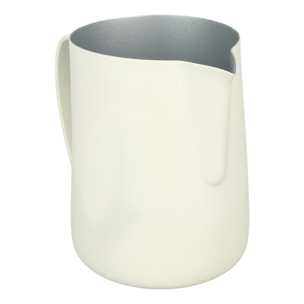 Coffee Latte Art Kander Bevel Design 450ml Rustfri Stål Mælkeskumningskande til Kaffe Mælk Hvid