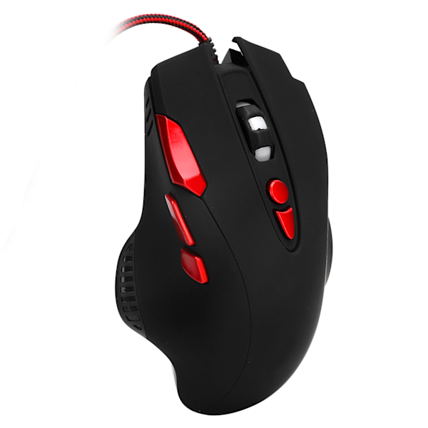 Gaming Mus USB Kablet 8 Taster 4-Hastighed DPI Justerbar med Åndedrætslys Computer Enhed G550 Sort