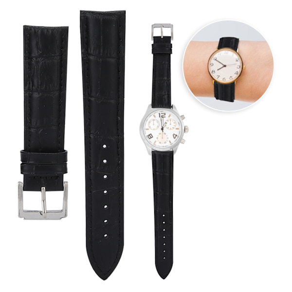 20mm Universaali PU-nahkainen Unisex Säädettävä Kellon Ranneke Vaihto