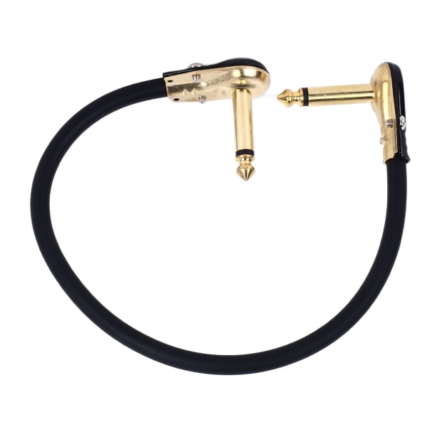 Elektrisk gitar effektpedal kabel flat patch strømforsyning instrumenttilbehør gull 30cm / 11.8in