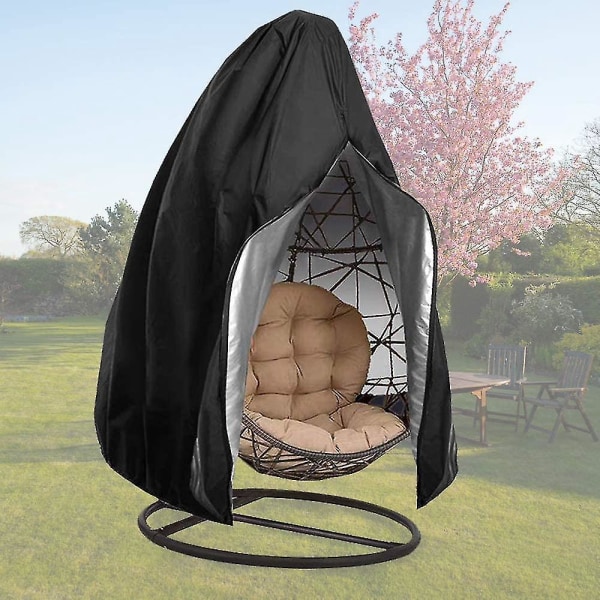 Vedenpitävä Patio Egg Swing -tuolin cover vetoketjulla - kestävä, säänkestävä ja tuulenpitävä ulkotuolin cover
