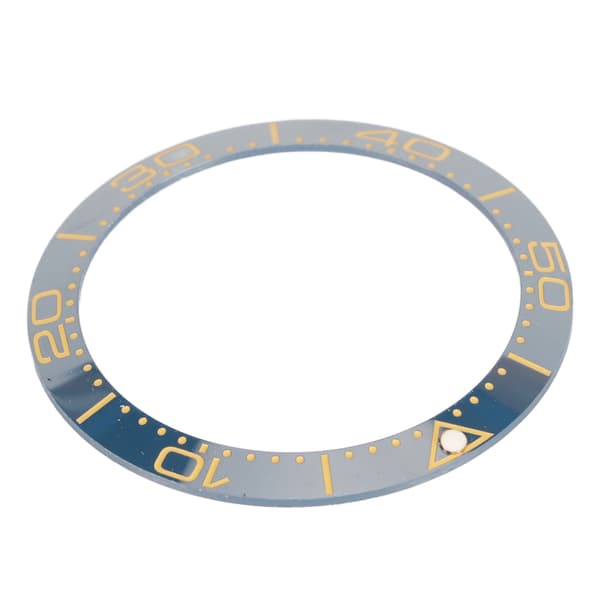 Keramisk Urkrans Ring Professionel 38mm Urkrans Indsats Udskiftningsdele Tilbehør til Urmager Blå Base Guld Ciffer