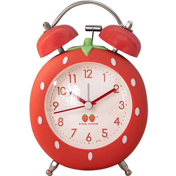 4-tums jordgubbsväckarklocka för barn, söt väckarklocka med tjock ärm