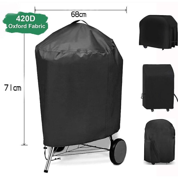 77 90cm BBQ Cover Gas Grill Cover Cover Anti-UV Vattentät för Weber Holland JennAir etc