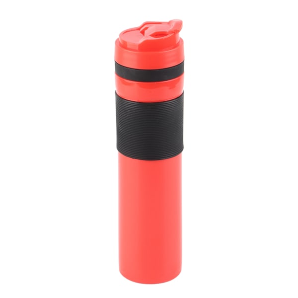 350ml Portable Coffee Press Bottle Tea Coffee Maker Drinking Water Cup for Travelling Red