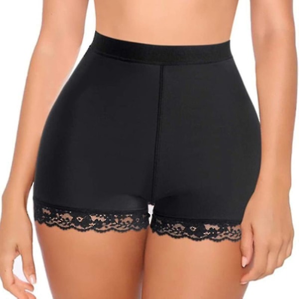 Kvinnor Body Shaper Vadderad rumpa Shapewear Trosa Butt Hip Enhancer Fake Bum Shapwear Shorts Push Up Shorts Black L