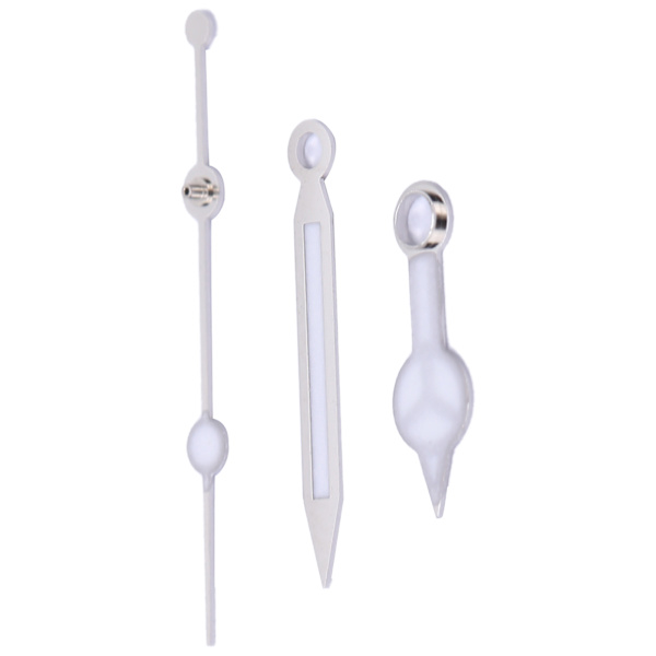 Klocka Timme Minut Sekund Visare Set Legering Självlysande Klockvisare Klockreparationsmaterial Silver