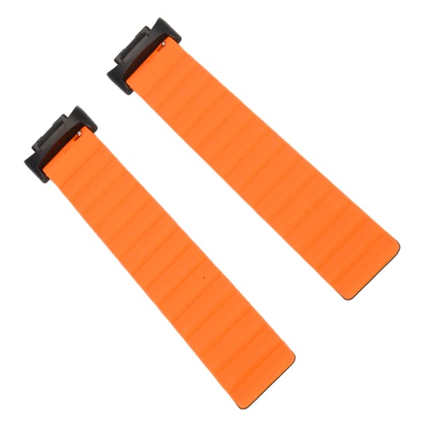 Magnetisk urrem, justerbar hurtigudløser silikone urrem tilbehør, passer til Fitbit Charge 5, sort og orange