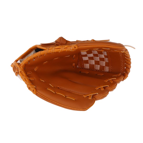 Urheilullinen Baseball-hanskat PVC Ruskea Baseball Pitcher Mitt Lapsille Aikuisten Ulkokoulutukseen 12.5in