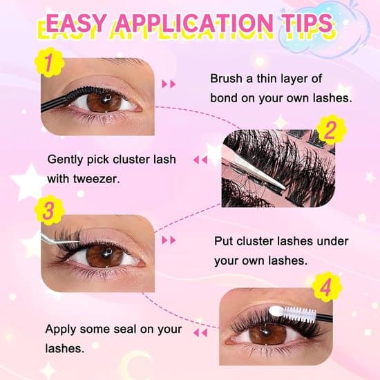 Eyelash Extensions - Cluster Lash Extension Set - False Eyelashes - 300 Fluffy Volume Lash Clusters - 8-16mm Mix - 3 Styles - 60D + 80D + 100D
