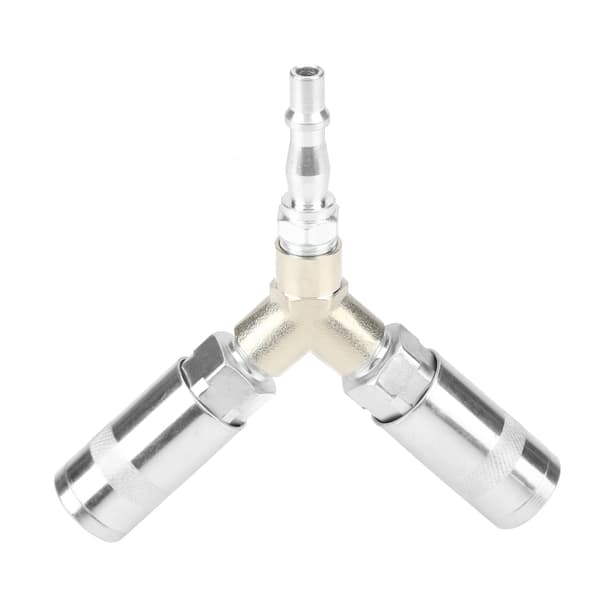 1/4\" BSP Y-koppling 3-vägs Pneumatisk Snabbkoppling Luftpump Kompressor Anslutning Galvaniserat Järn