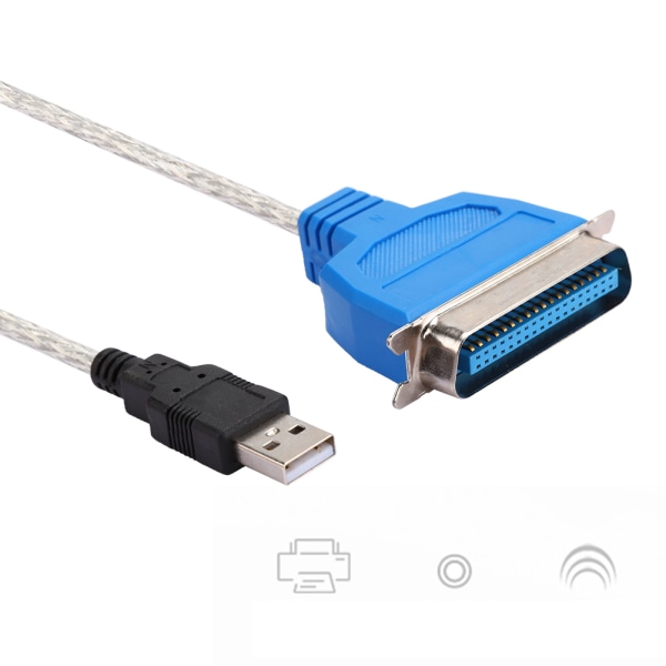 USB til 1284-skriverkabeladapter Standard Cn36-grensesnitt USB til parallellportkabel