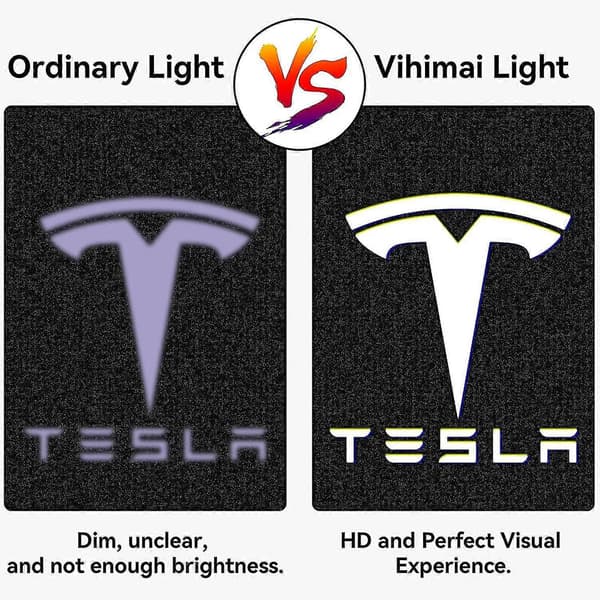 Tesla Model 3 Model Y Model S Model X Dörrlogotyp Projektorlampa, 4 st/Kompatibel medpackning[ALM]