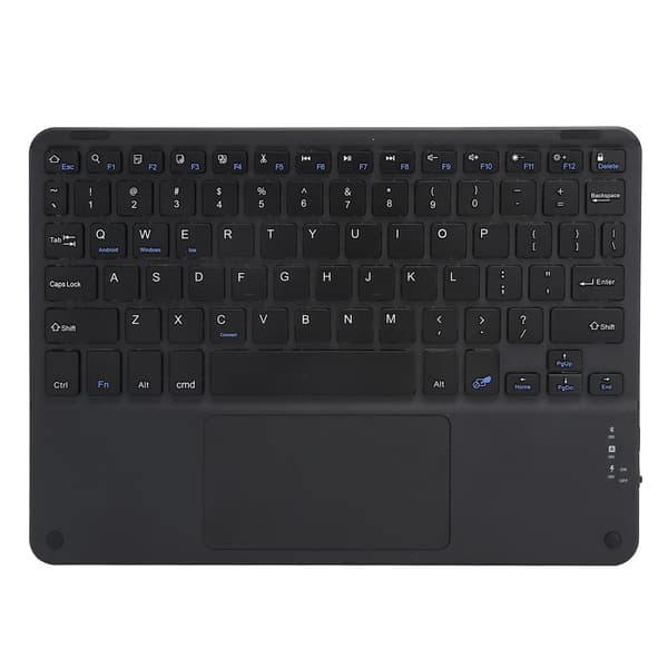 Trådløst Bluetooth Tastatur Touch MultiFunktion Eksternt Computertilbehør Firkantet Hætte 10in (Sort)