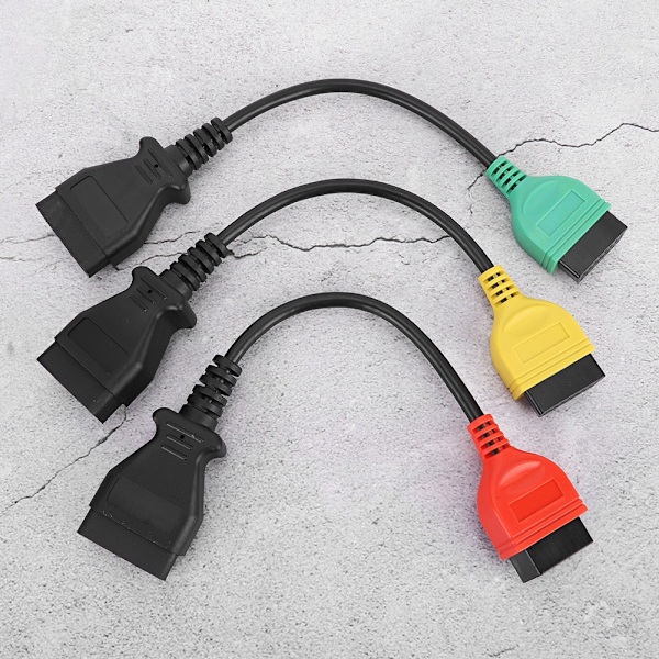 3st Anslutningskabel Ecu Scan Adaptrar Kontakt Passar för Fiat Praktiskt Tillbehör
