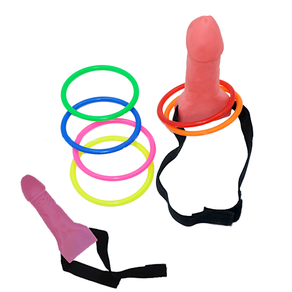 2 sæt Bachelorette Party Favor Night Out Hen Ring Toss Games Nyhed Legetøj Tilbehør