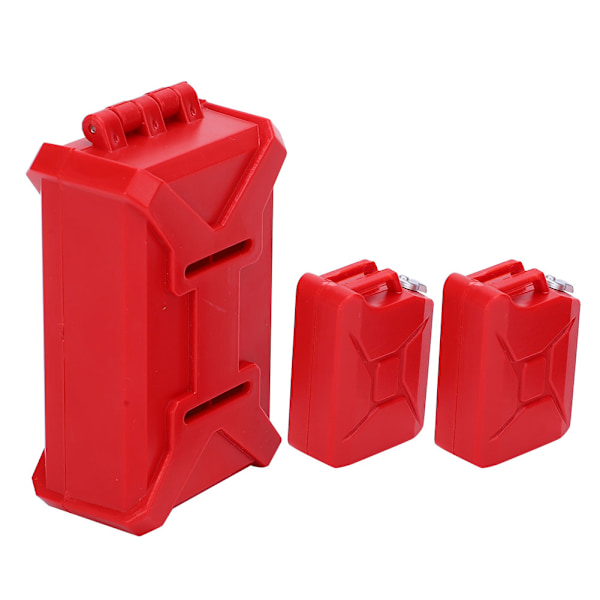 1/10 Mini Simulointi Kuorma-auton Työkalupakki Polttoainesäiliö Wrangler Jeep RC Simuloidulle Autolle Punainen