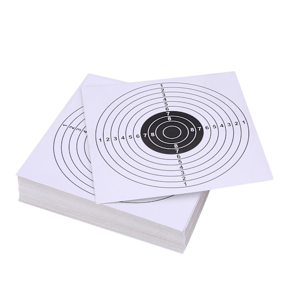100 st 14*14cm Måltavla Papper Ansikte för Pilbåge Skytte Jakt Träning (Vit)