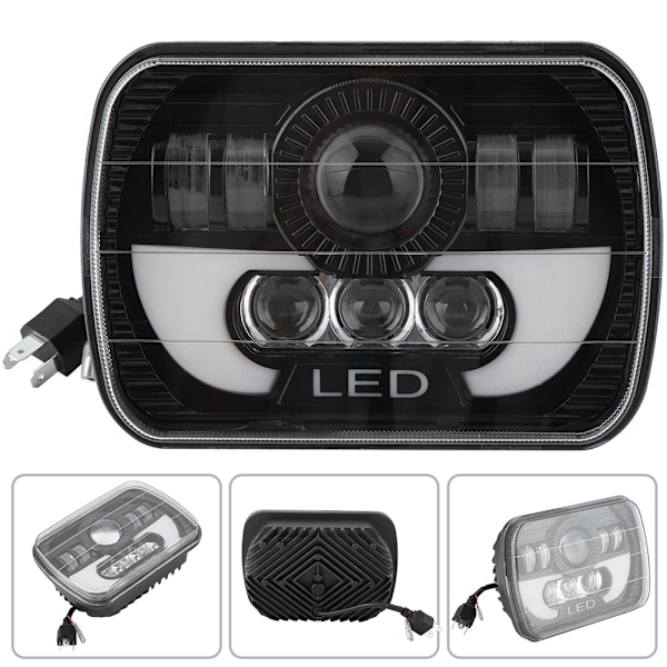 300W 7 tommers vanntette bil-LED-frontlykter for Jeep