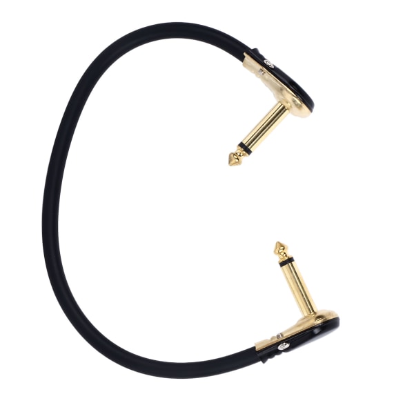 Elektrisk Gitarr Effektpedal Kabel Platt Patch Strömförsörjning Instrumenttillbehör Guld 30cm / 11.8in