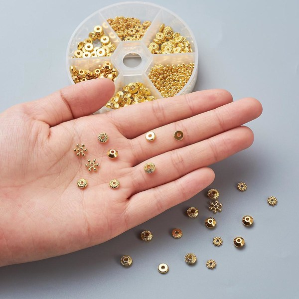 300 stk assorteret tibetansk stil legering spacer perler til smykkefremstilling - antik gyldne