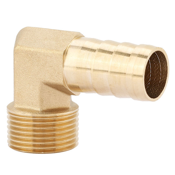 1st 3/4\" Hankontakt Mässing Vinkel Barbad Koppling Anslutning Slangkoppling (19mm)