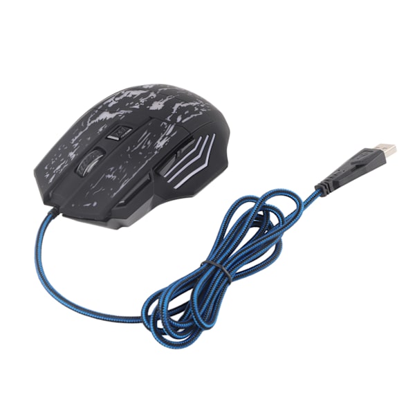 K1012B Gaming Mus Bærbar USB Kablet E‑Sports Mus til Laptop og Desktop Computer