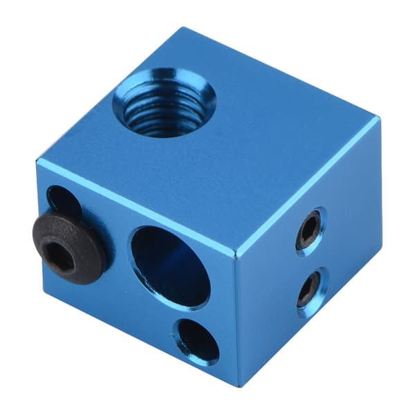 3D-skrivartillbehör Aluminium Värmeblock Värmare Hot End för Makerbot (Blå)