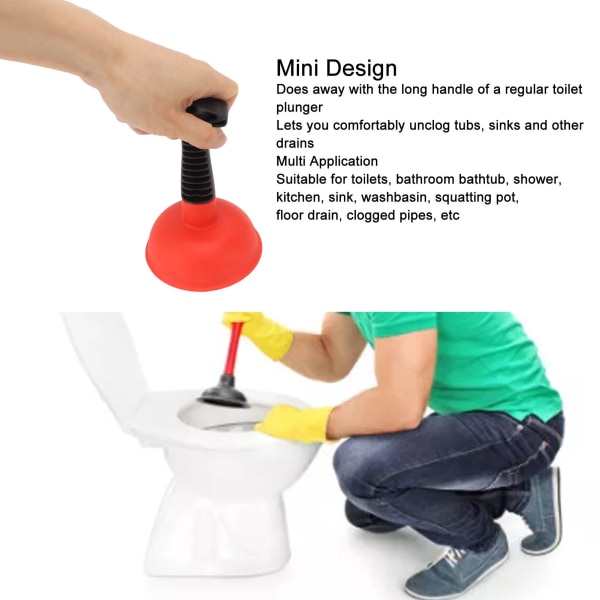 Ministempel Kraftig sklisikkert håndtak Effektivt lite avløpsstempel for toalettbadekarvask