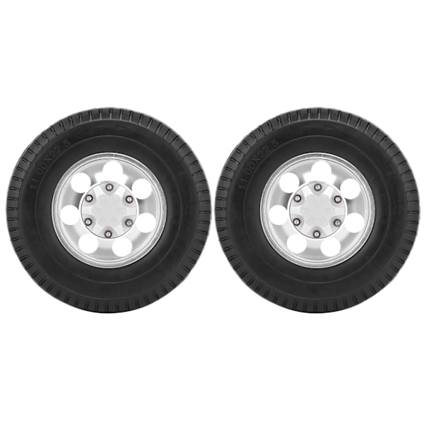 2 stk. RC Forhjul med 7 Eger Aluminium Legering Nav til Tamiya 1/14 RC Bil