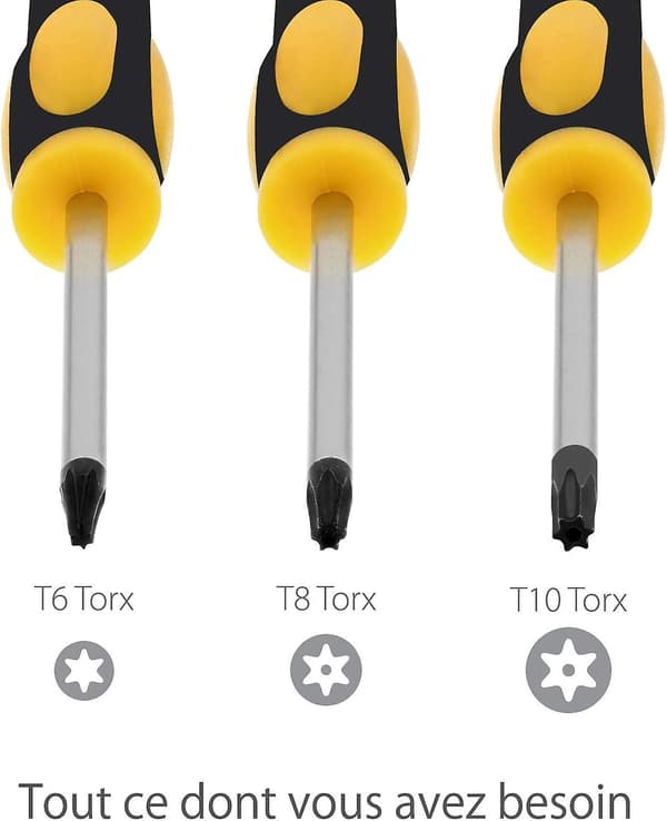 7-piece Game Controller Repair Kit, T6 T8 T10 Screwdriver Set Compatible with Xbox 360 / One/Series S/X Controller and Console, PS3, PS4 and PS5
