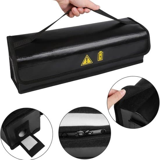 Fireproof E-bike Battery Pack - E-bike Battery Storage Box - Fireproof Battery Holder - 41 x 10 x 12 cm